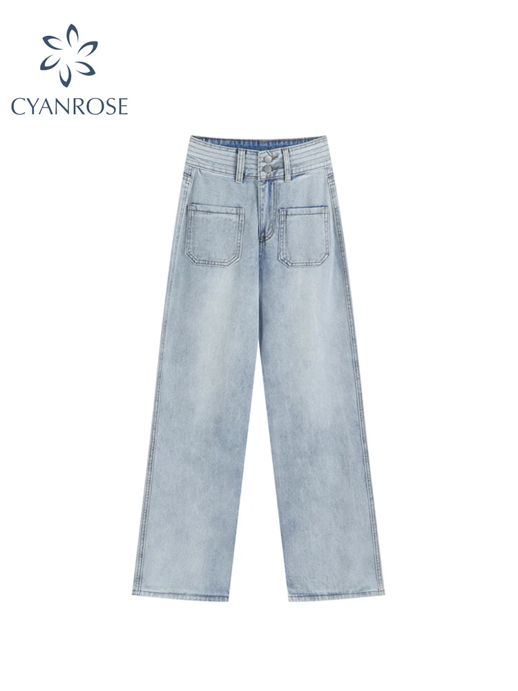 2022 Spring Women Jeans Loose Straight Pants Korean High Waist Fashion Harajuku Ins Street Hip-hop Oversize Washed Denim Trouser 
2022 Spring Women Jeans Loose Straight Pants Korean High Waist Fashion Harajuku Ins Street Hip-hop Oversize Washed Denim Trouser