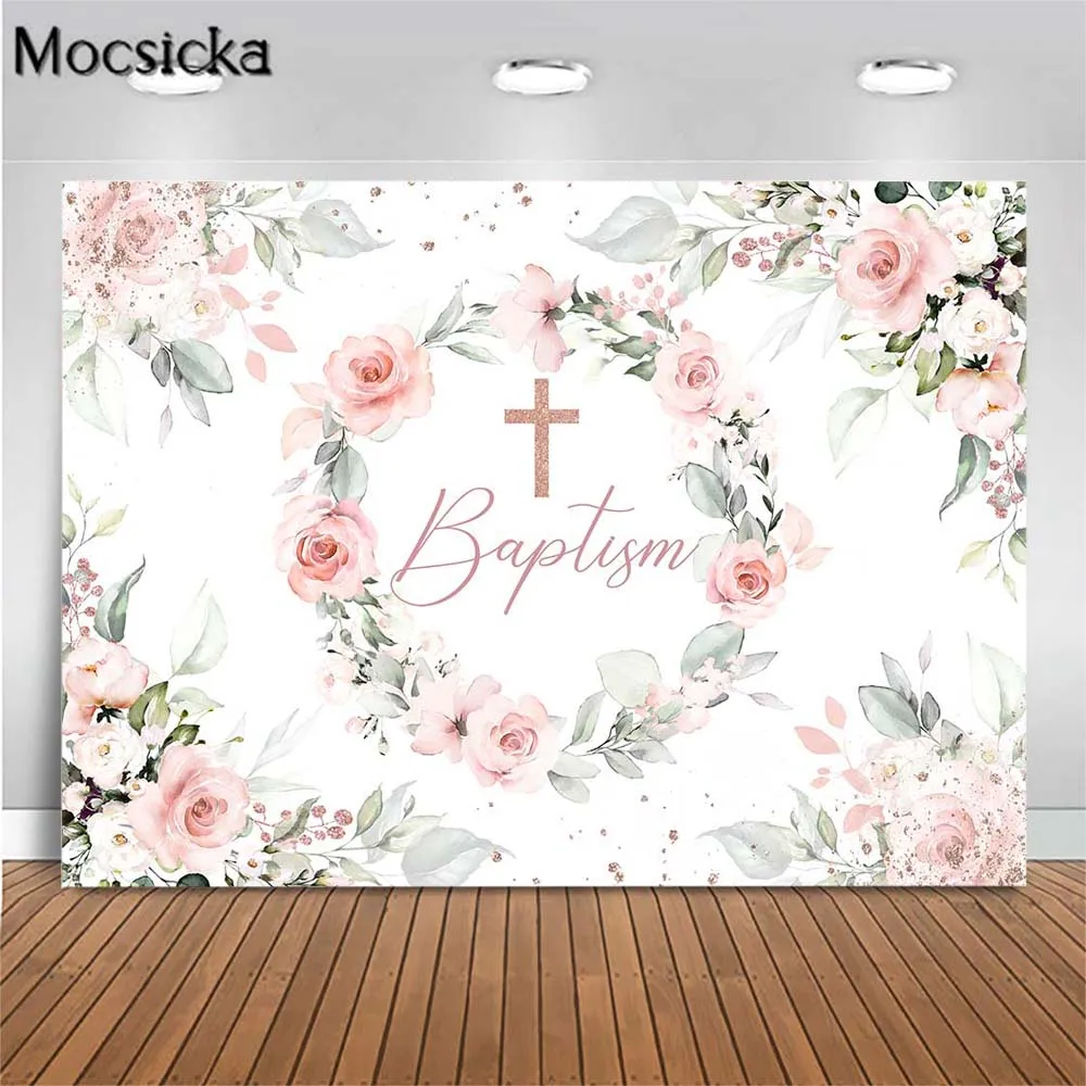 Mocsicka Pink Cross Garland Baptism Backdrop Girl First Communion Photography Backgrounds Newborn Christening Studio Photo Shoot
Mocsicka Pink Cross Garland Baptism Backdrop Girl First Communion Photography Backgrounds Newborn Christening Studio Photo Shoot