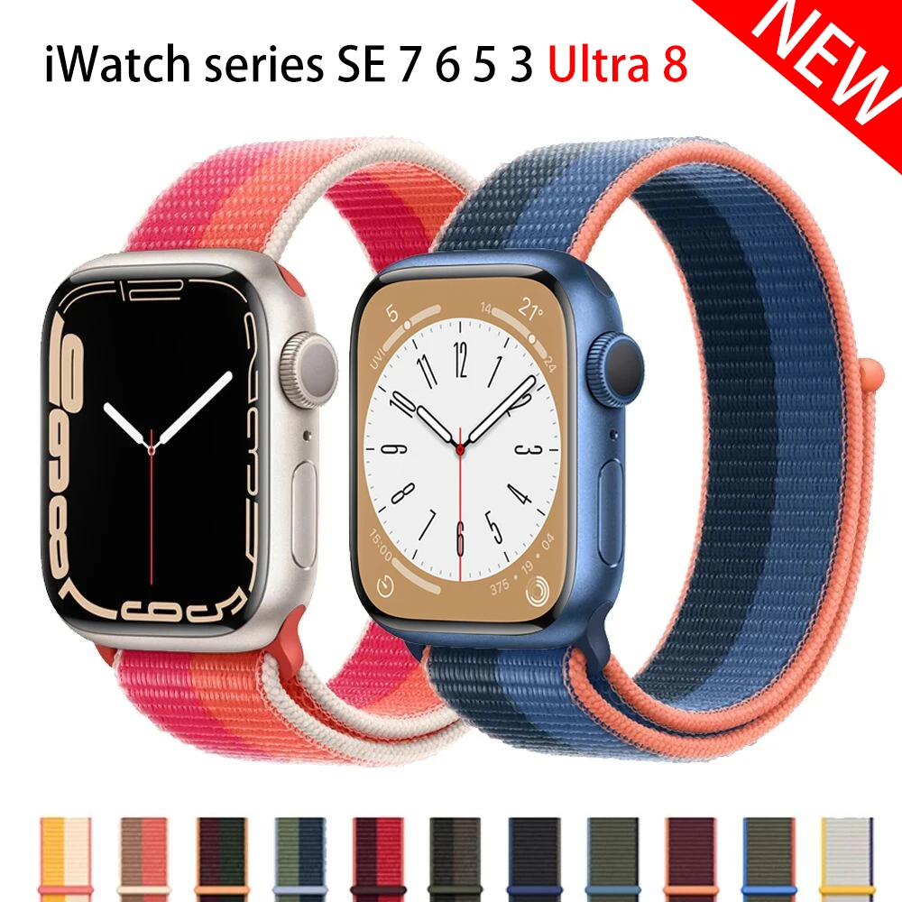 Strap For Apple Watch Band 45mm 41mm 44mm 40mm 49mm 42mm 38mm 45 mm Nylon Bracelet Correa iwatch Series 7 se 6 5 3 Ultra 8 Band
Strap For Apple Watch Band 45mm 41mm 44mm 40mm 49mm 42mm 38mm 45 mm Nylon Bracelet Correa iwatch Series 7 se 6 5 3 Ultra 8 Band