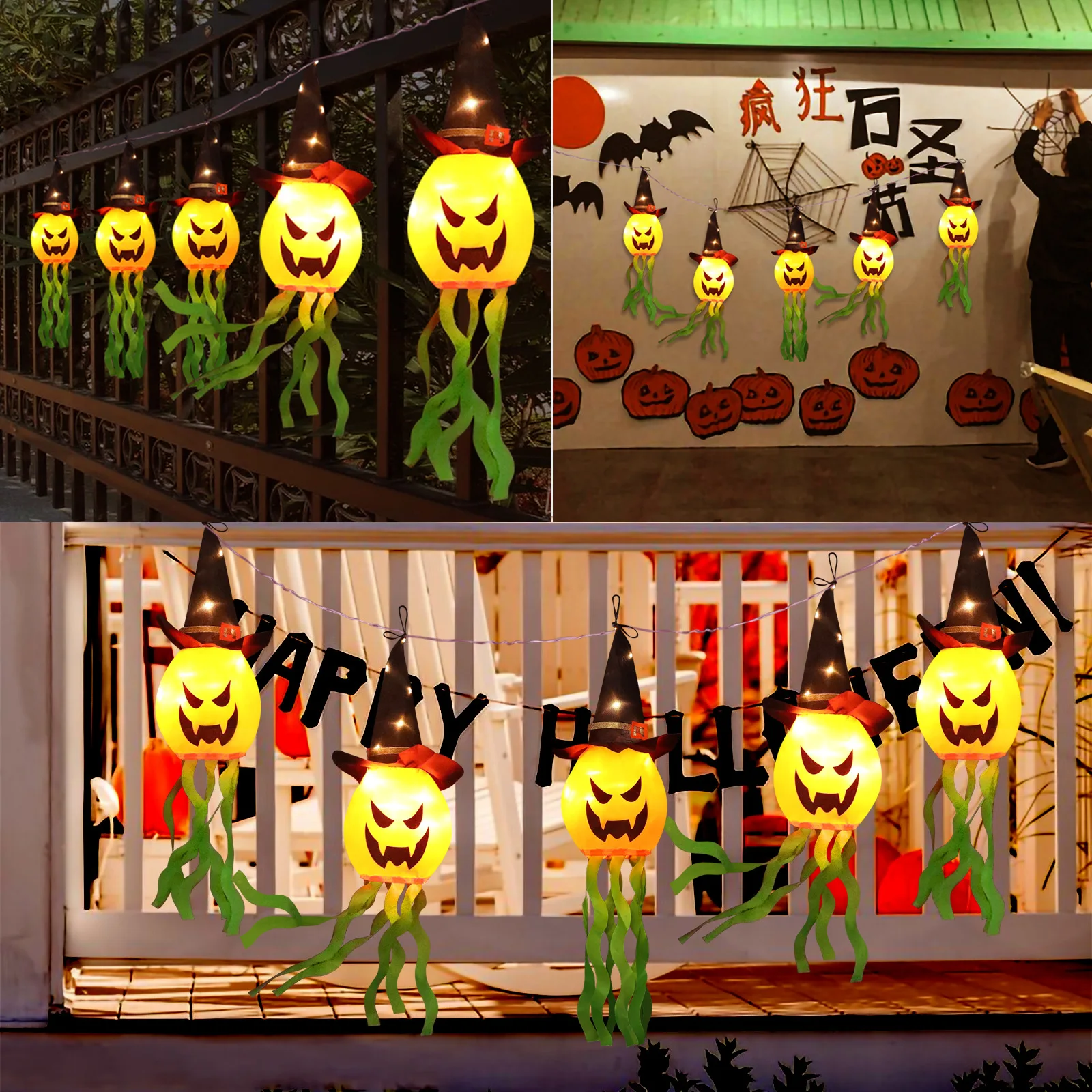 Halloween Decorations Halloween Pumpkin String Lights 5 LED Scary Hanging Lighted Orange Pumpkin Wizard Hat for Indoor Outdoor
Halloween Decorations Halloween Pumpkin String Lights 5 LED Scary Hanging Lighted Orange Pumpkin Wizard Hat for Indoor Outdoor