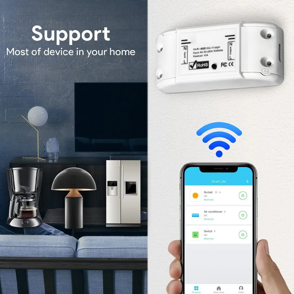 RC Intelligent Wireless Receiver Timer Universal Light Switch Home Living-Room Air Conditioner Works Lamp Breaker
RC Intelligent Wireless Receiver Timer Universal Light Switch Home Living-Room Air Conditioner Works Lamp Breaker