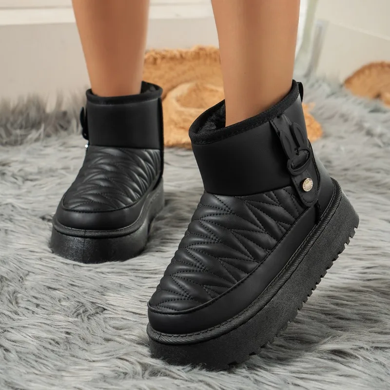 Women's Luxury Plush Warm Snow Boots 2023 Winter Fashion Thick Heel Naked Boots Ladies Designer Platform Shoes Zapatos De Mujer
Women's Luxury Plush Warm Snow Boots 2023 Winter Fashion Thick Heel Naked Boots Ladies Designer Platform Shoes Zapatos De Mujer