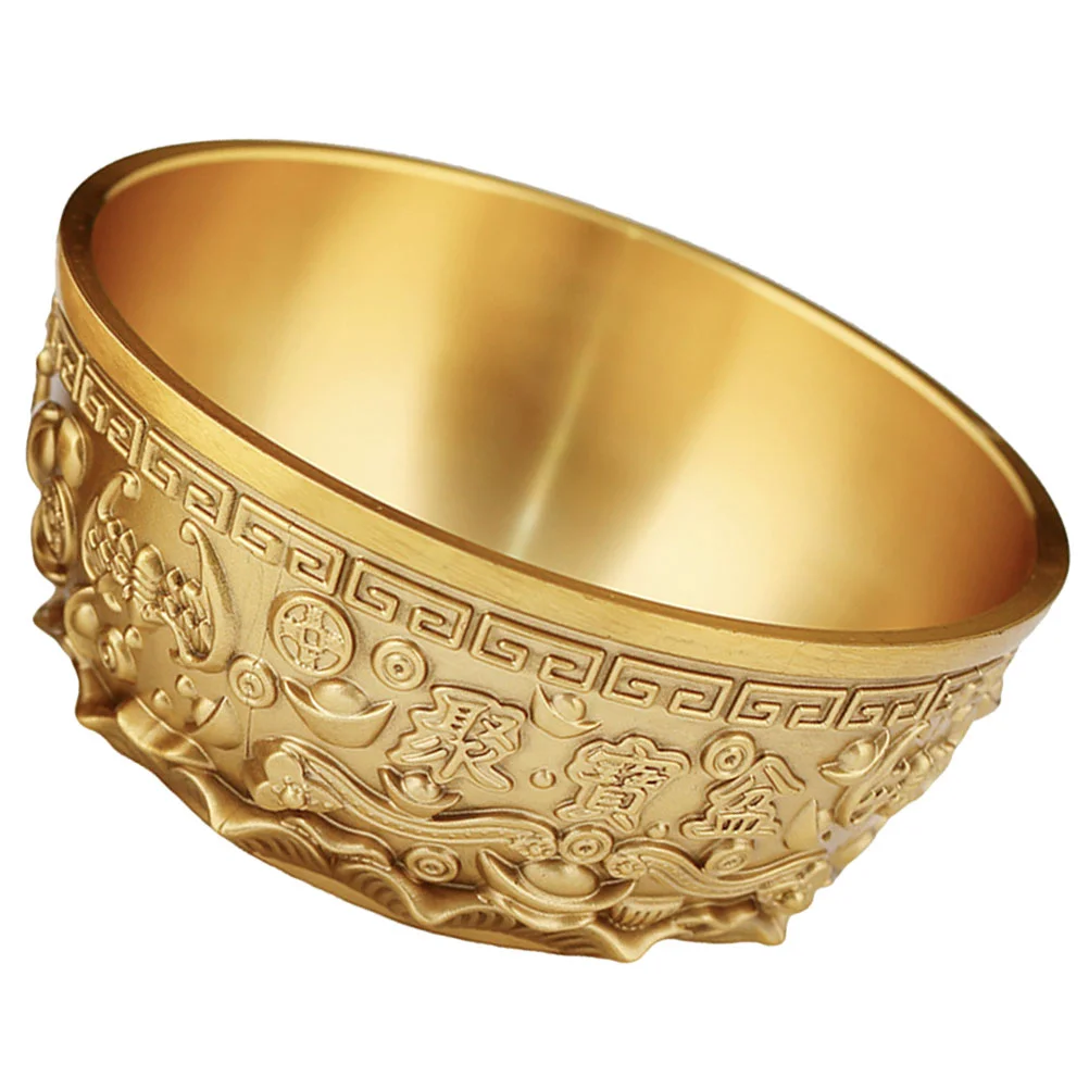 Wealth Basin Treasure Golden Tone Bowl Decor Decorate Brass Money Fortune Office
Wealth Basin Treasure Golden Tone Bowl Decor Decorate Brass Money Fortune Office
