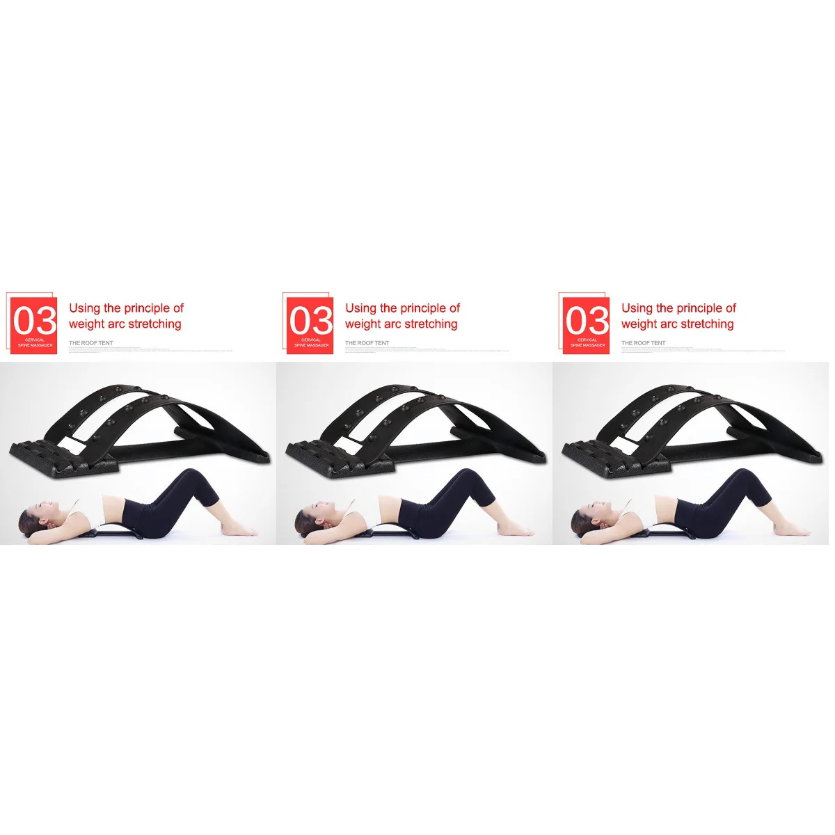 3pcs Spinal Traction Device Back Stretcher / Lumbar Support / Neck Pillow with 3 Adjustable Arch-Level
3pcs Spinal Traction Device Back Stretcher / Lumbar Support / Neck Pillow with 3 Adjustable Arch-Level
