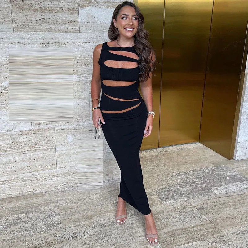 WUHE Elegant Solid Long Dress for Women 2022 Summer Sexy Cut Out Sleeveless Bodycon Evening Club Party Dress Robe Femme
WUHE Elegant Solid Long Dress for Women 2022 Summer Sexy Cut Out Sleeveless Bodycon Evening Club Party Dress Robe Femme