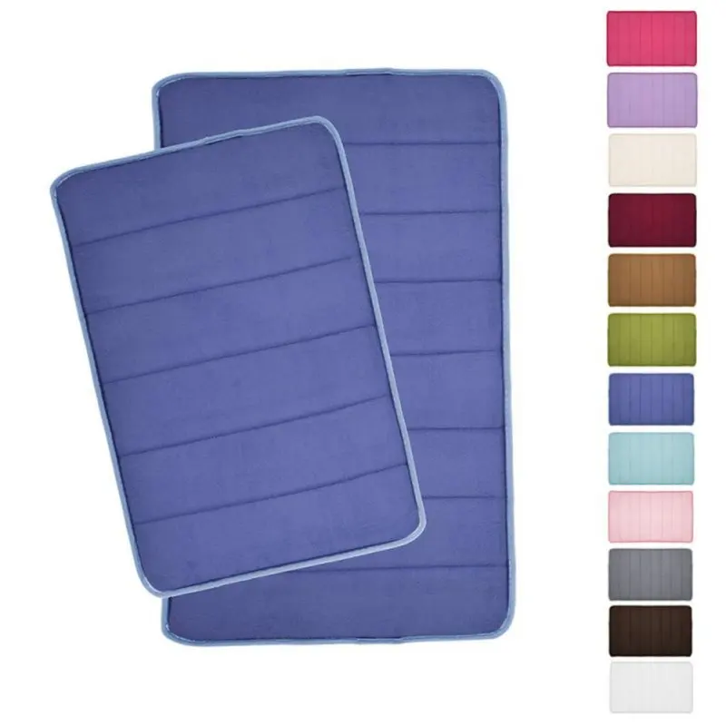 Absorbent Pad Bathroom Mats Vertical Striped Coral Fleece Memory Foam Bathroom Doormat Shower Non-slip Bath Mat
Absorbent Pad Bathroom Mats Vertical Striped Coral Fleece Memory Foam Bathroom Doormat Shower Non-slip Bath Mat
