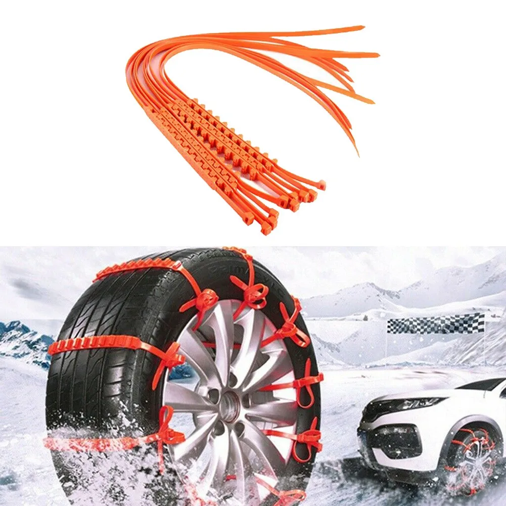 10Pc Car Winter Tire Anti-skid Chains Snow Mud Roads Wheel Tyre Cable Belt Chains For Car Truck Outdoor Emergency Cable Tie 22in
10Pc Car Winter Tire Anti-skid Chains Snow Mud Roads Wheel Tyre Cable Belt Chains For Car Truck Outdoor Emergency Cable Tie 22in