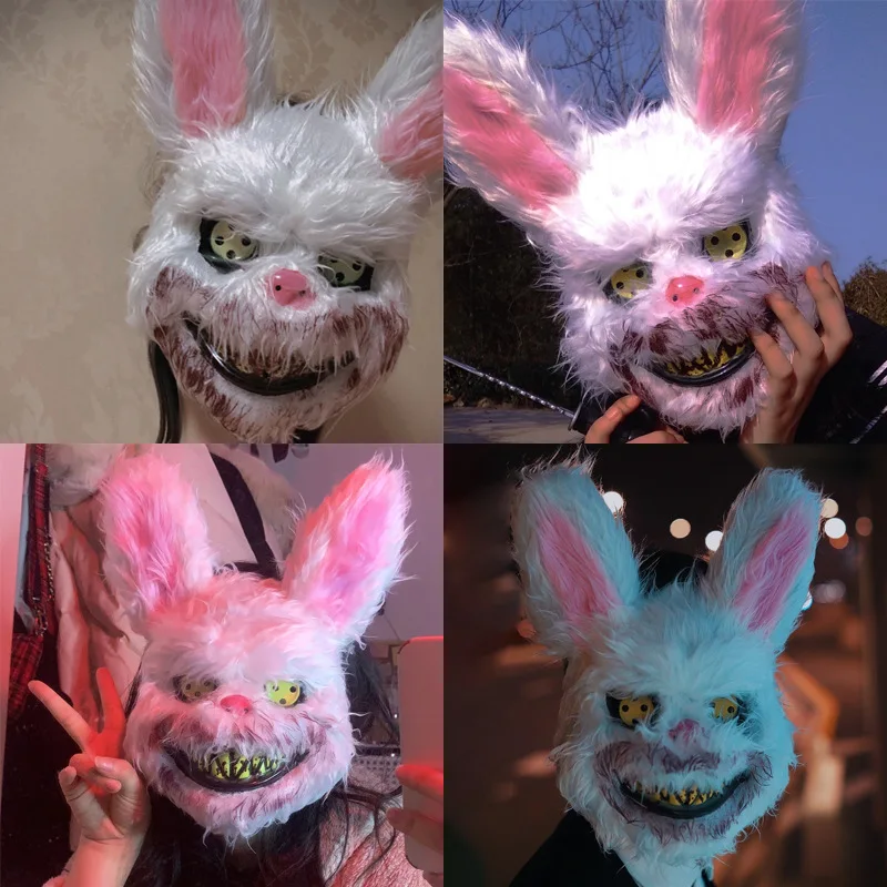 Halloween Party Bloody Plush Bunny Mask Halloween Ghost Festival Mask Realistic Bloody Headgear Prop Halloween Horror Mask
Halloween Party Bloody Plush Bunny Mask Halloween Ghost Festival Mask Realistic Bloody Headgear Prop Halloween Horror Mask