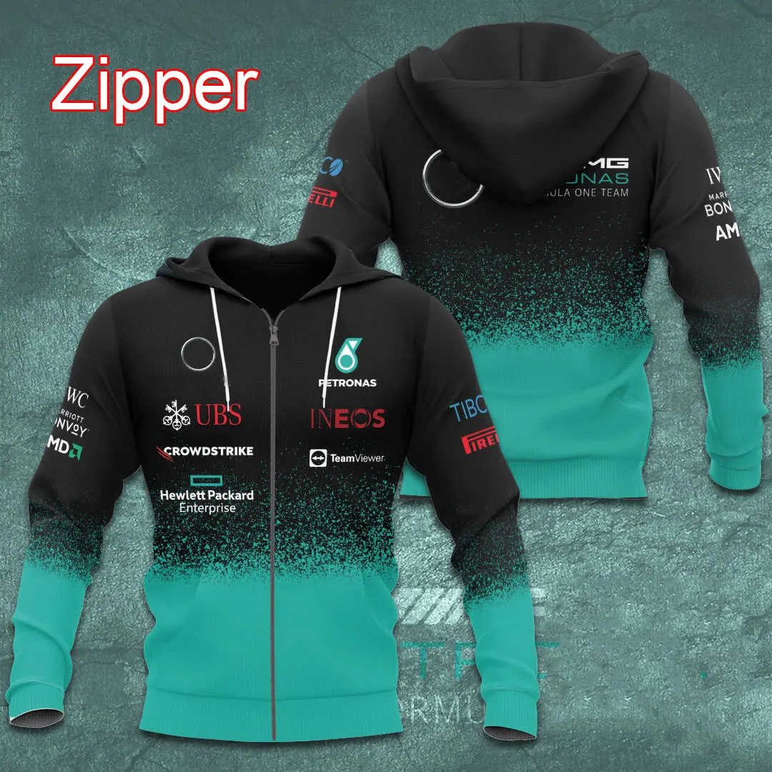 F1 popular men's and women's hooded Sweatshirt, zip jackets, 3D racing prints, Mercedes Benz, children's fashion, spring
F1 popular men's and women's hooded Sweatshirt, zip jackets, 3D racing prints, Mercedes Benz, children's fashion, spring