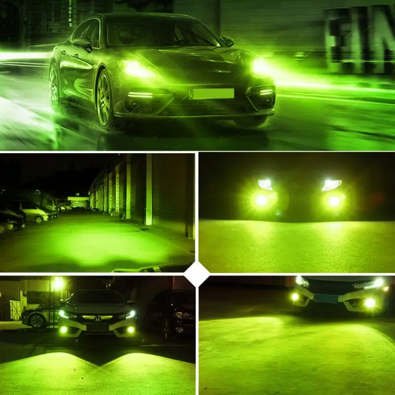 

Z3 Автомобильные светодиодные фары H4 H7 H11 9005 9006 6000LM 8000k лайм, лампочки, 6 ядер, светодиодная лампа