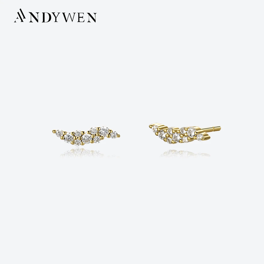 ANDYWEN 925 Sterling Silver Gold Natura Stud Earring Clips Piercing Pendiente Tiny Delicate Clasp Women Luxury Jewelry Gift
ANDYWEN 925 Sterling Silver Gold Natura Stud Earring Clips Piercing Pendiente Tiny Delicate Clasp Women Luxury Jewelry Gift