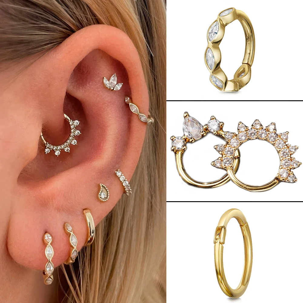 Simple Daith Piercing Ear Hoop Earrings Women Men Minimalist Helix Pierced Zircon Gold Color Cartilage Nose Ring Body Jewelry
Simple Daith Piercing Ear Hoop Earrings Women Men Minimalist Helix Pierced Zircon Gold Color Cartilage Nose Ring Body Jewelry