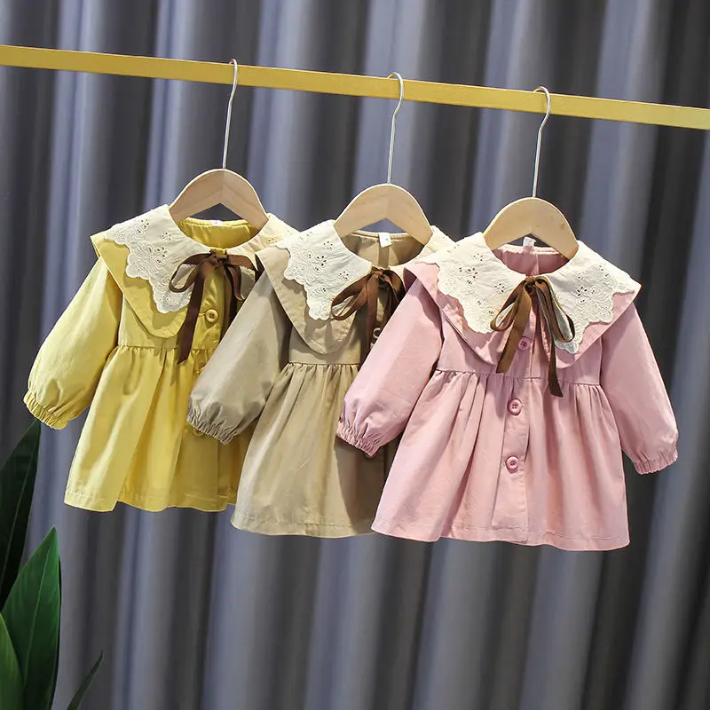 Baby Girl Sweet Solid Color Coat With Doll Collar Children Spring Autumn Out Wear Top Middle Small Children Foreign Flavor Coat
Baby Girl Sweet Solid Color Coat With Doll Collar Children Spring Autumn Out Wear Top Middle Small Children Foreign Flavor Coat
