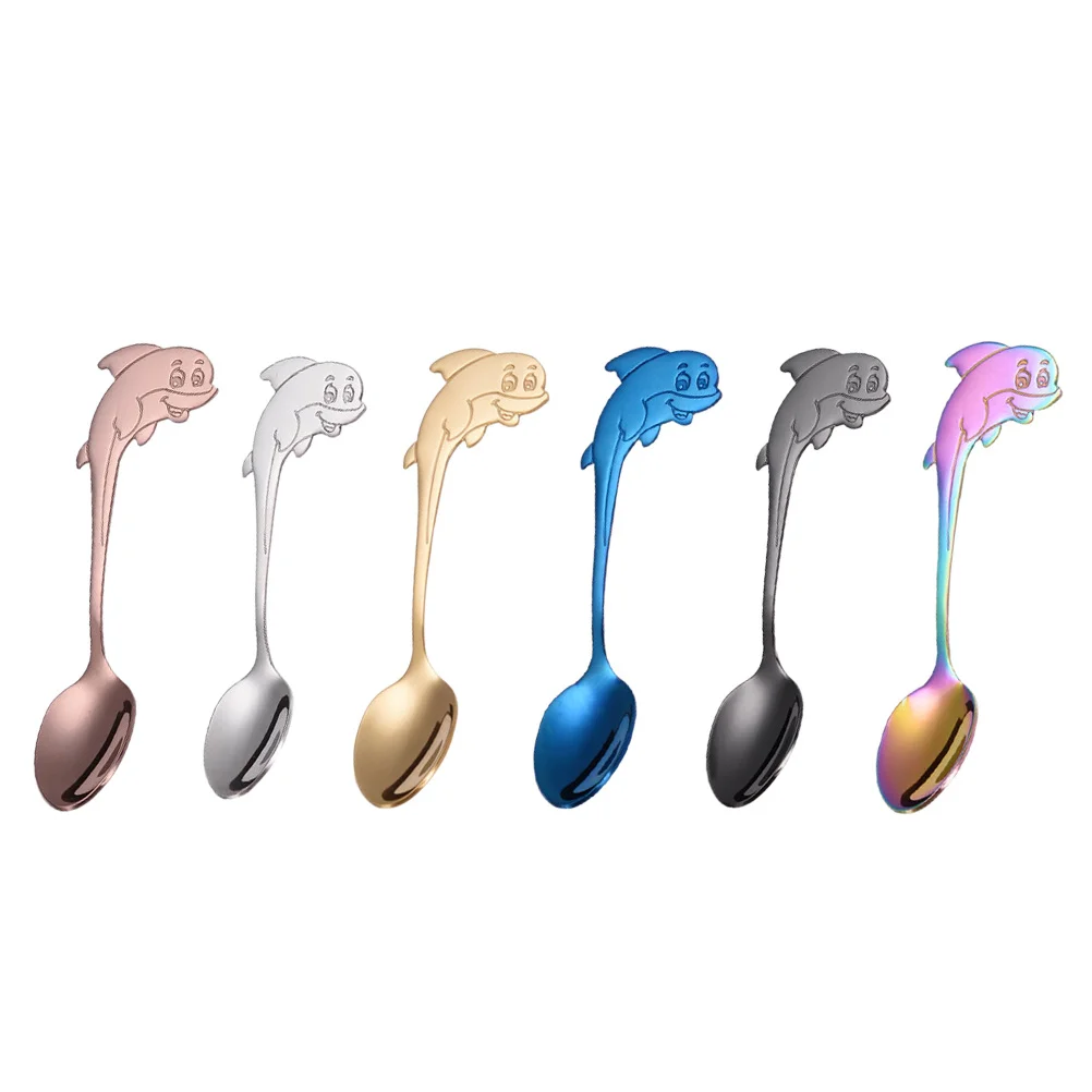 6pcs Delicate Safe Serving Spoons Dolphin Design Spoons Dessert Serving Spoons for Home
6pcs Delicate Safe Serving Spoons Dolphin Design Spoons Dessert Serving Spoons for Home