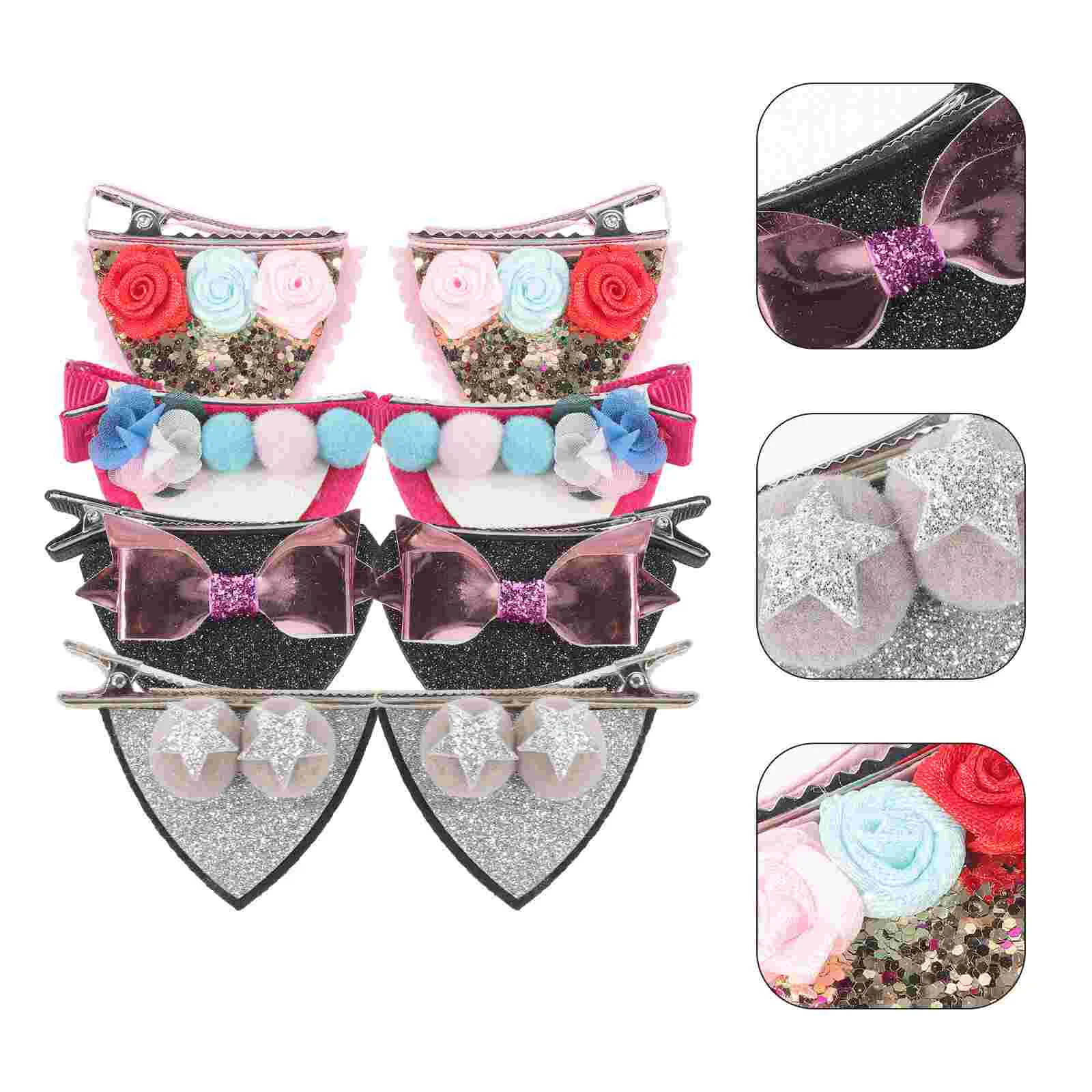 4 Pairs Girl Hair Accessories Kids Barrettes Animal Toddler Cat Ears Cloth Styling Clips Girls Hairpins
4 Pairs Girl Hair Accessories Kids Barrettes Animal Toddler Cat Ears Cloth Styling Clips Girls Hairpins