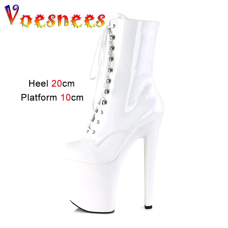 White Platform High Heels 2023 New Women Thick Bottom Ankle Boots 20CM Fashion Lace Up Pumps 8 Inch Large Size Pole Dance Shoes
White Platform High Heels 2023 New Women Thick Bottom Ankle Boots 20CM Fashion Lace Up Pumps 8 Inch Large Size Pole Dance Shoes