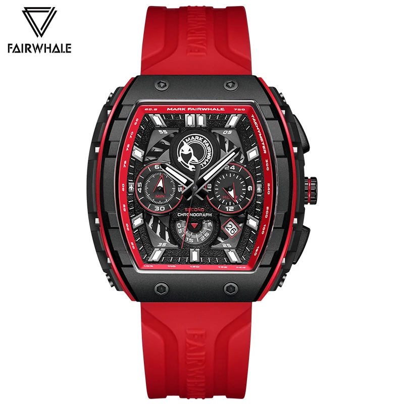 

Luxury Wrist Watch Mens Fashion Famous Brand Mark Fairwhale Sports Chronograph Waterproof Tonneau Mille Quartz Watches Boy Reloj