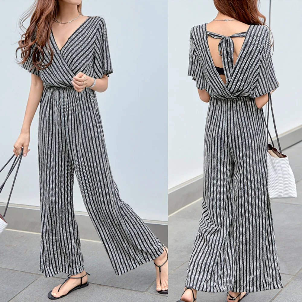 2022 Ladies Jumpsuits New Fashion Striped One Piece Women High Waist Summer Casual V Neck Rompers Korean Style Female Clothing
2022 Ladies Jumpsuits New Fashion Striped One Piece Women High Waist Summer Casual V Neck Rompers Korean Style Female Clothing
