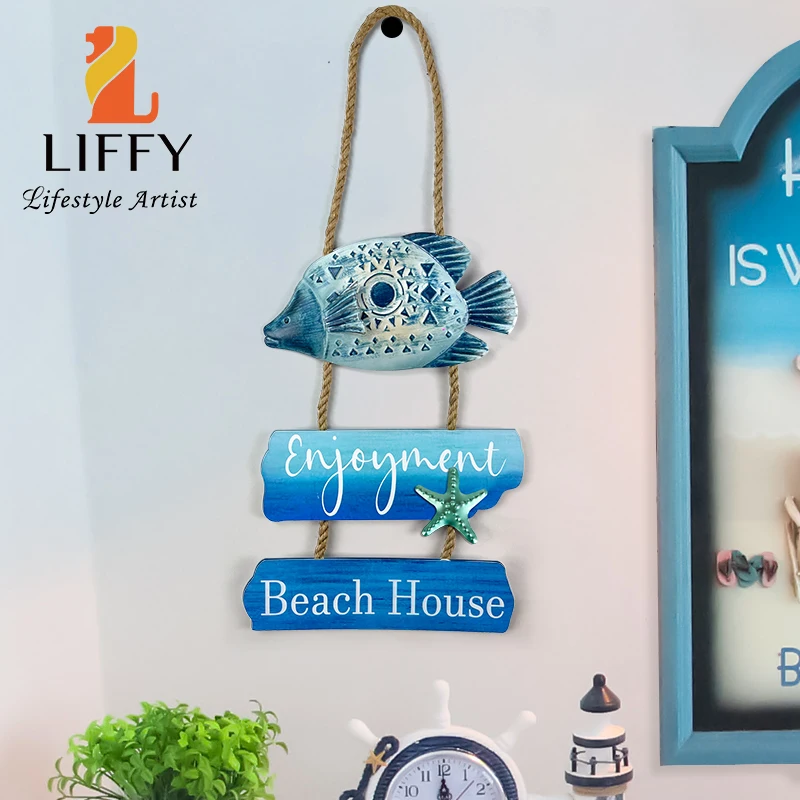 Metal Fish Hanging Welcome Sign Wall Art for Home Decor Marine Style Decorative Objects Indoor Outdoor Sculpture Statue of Door
Metal Fish Hanging Welcome Sign Wall Art for Home Decor Marine Style Decorative Objects Indoor Outdoor Sculpture Statue of Door
