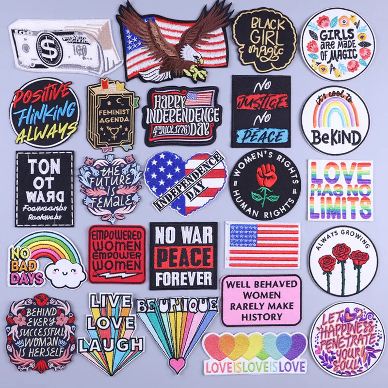 Fourth of July Embroidery Fusible Patches on Clothes Women Rights Thermoadhesive Patch for Clothing Badge Appliques DIY Iron On
Fourth of July Embroidery Fusible Patches on Clothes Women Rights Thermoadhesive Patch for Clothing Badge Appliques DIY Iron On
