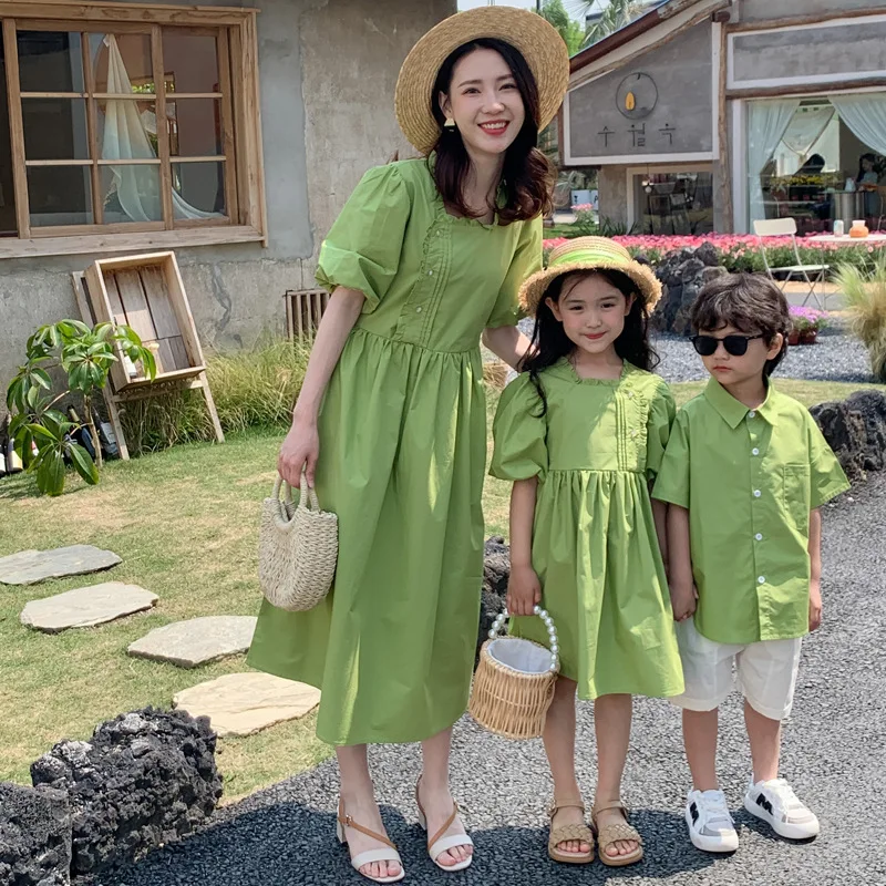 Mom Daughter Dress Mother Son Matching Outfits 2022 Summer Korean Women Girls Dresses Baby Boy Sets Brother And Sister Clothes
Mom Daughter Dress Mother Son Matching Outfits 2022 Summer Korean Women Girls Dresses Baby Boy Sets Brother And Sister Clothes