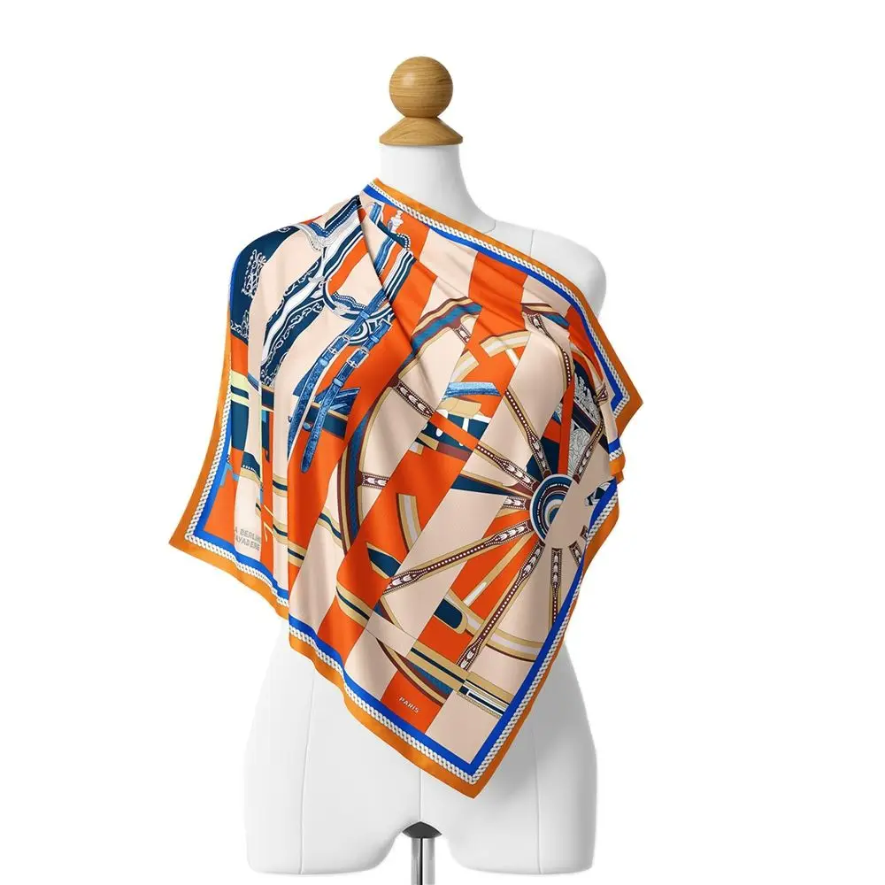 Silk Feeling Scarf Wheel Design Square Headband 53cm Women Small Neckerchief Bandana Female Head Scarves Shawl Foulard girl Gift
Silk Feeling Scarf Wheel Design Square Headband 53cm Women Small Neckerchief Bandana Female Head Scarves Shawl Foulard girl Gift