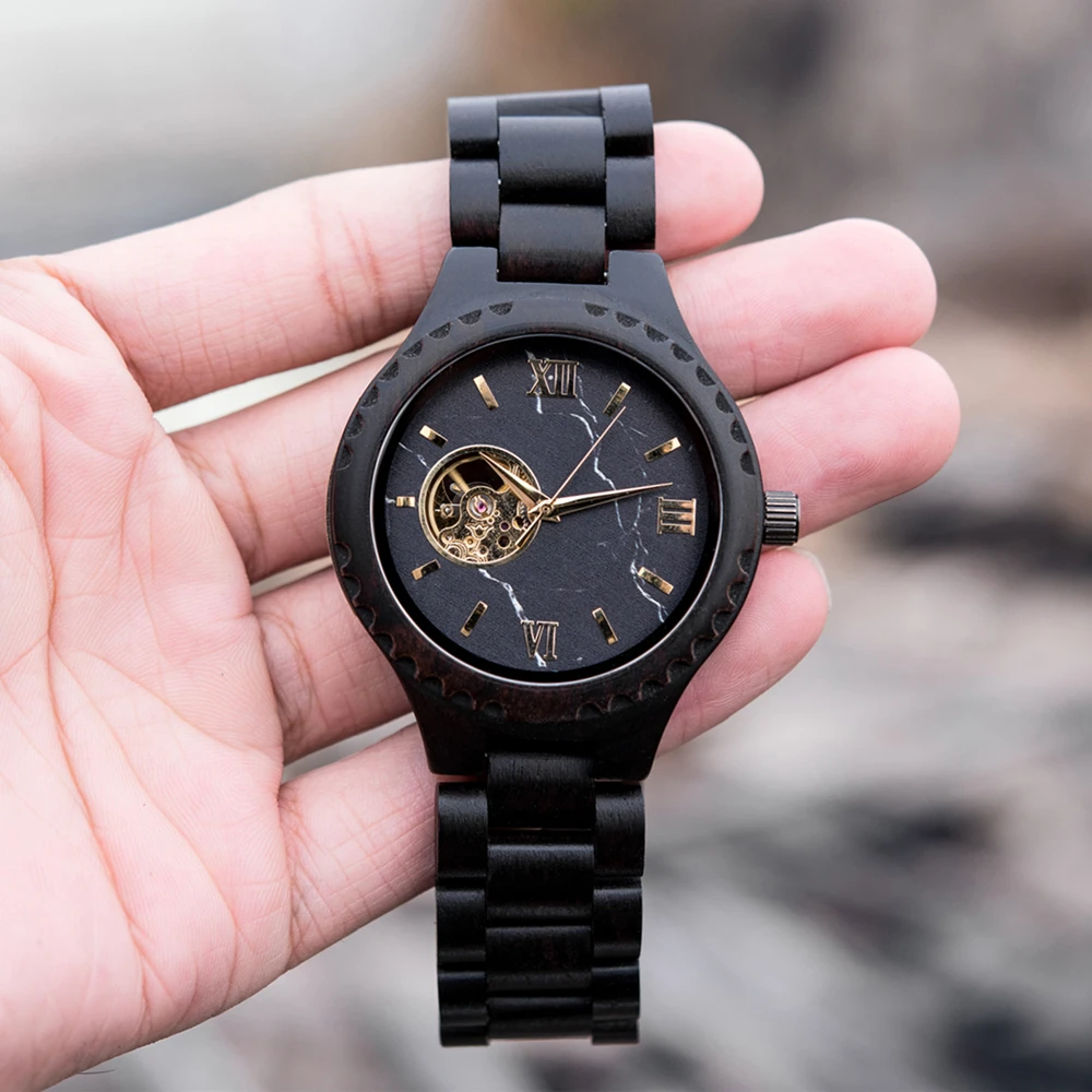 BOBO BIRD Luxury Men's Wooden Automatic Watches Hollow-carved Design Mechanical Wristwatch Support Drop-shipping
BOBO BIRD Luxury Men's Wooden Automatic Watches Hollow-carved Design Mechanical Wristwatch Support Drop-shipping