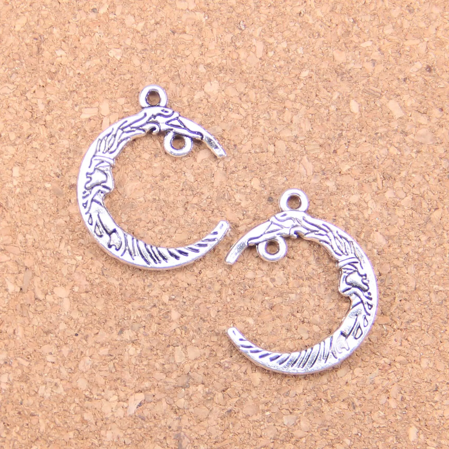 54pcs Charms moon face 26x21mm Antique Pendants,Vintage Tibetan Silver Jewelry,DIY for bracelet necklace 
54pcs Charms moon face 26x21mm Antique Pendants,Vintage Tibetan Silver Jewelry,DIY for bracelet necklace