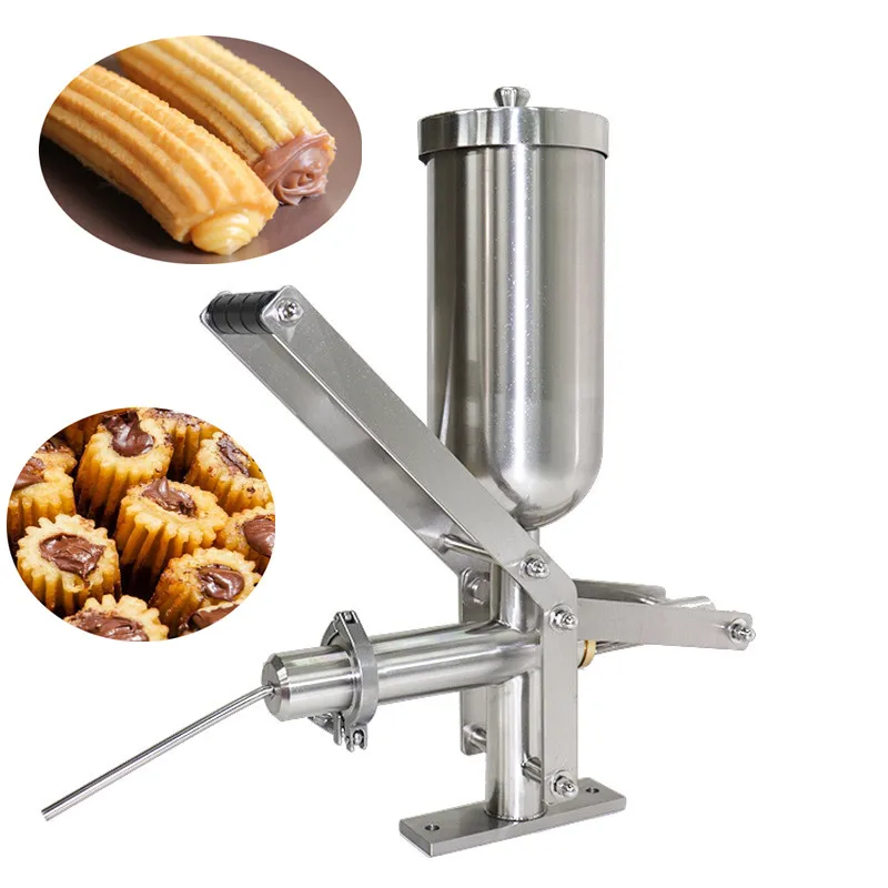Small manual model puff peanut butter paste jam chocolate mould churros cake bread donut filler
Small manual model puff peanut butter paste jam chocolate mould churros cake bread donut filler