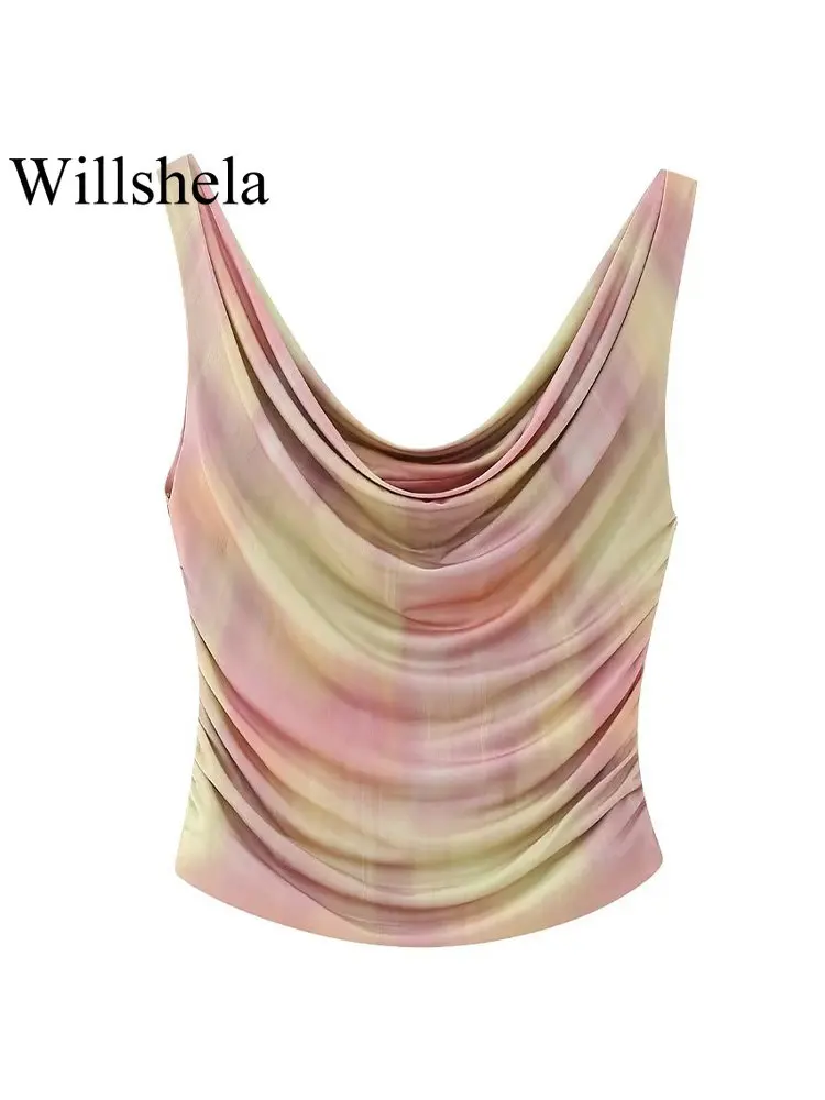 Willshela Women Fashion Tulle Printed Cropped Corset Tops Vintage Thin Straps Swinging Collar Female Chic Lady Crop Top
Willshela Women Fashion Tulle Printed Cropped Corset Tops Vintage Thin Straps Swinging Collar Female Chic Lady Crop Top