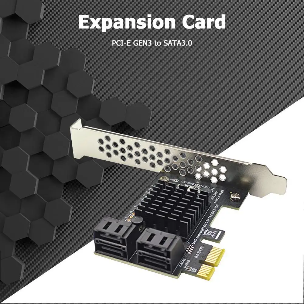 SATA III PCIe карта 4 порта 6 Гбит/с SATA к PCI-e 1X адаптер конвертер с кронштейном
SATA III PCIe карта 4 порта 6 Гбит/с SATA к PCI-e 1X адаптер конвертер с кронштейном