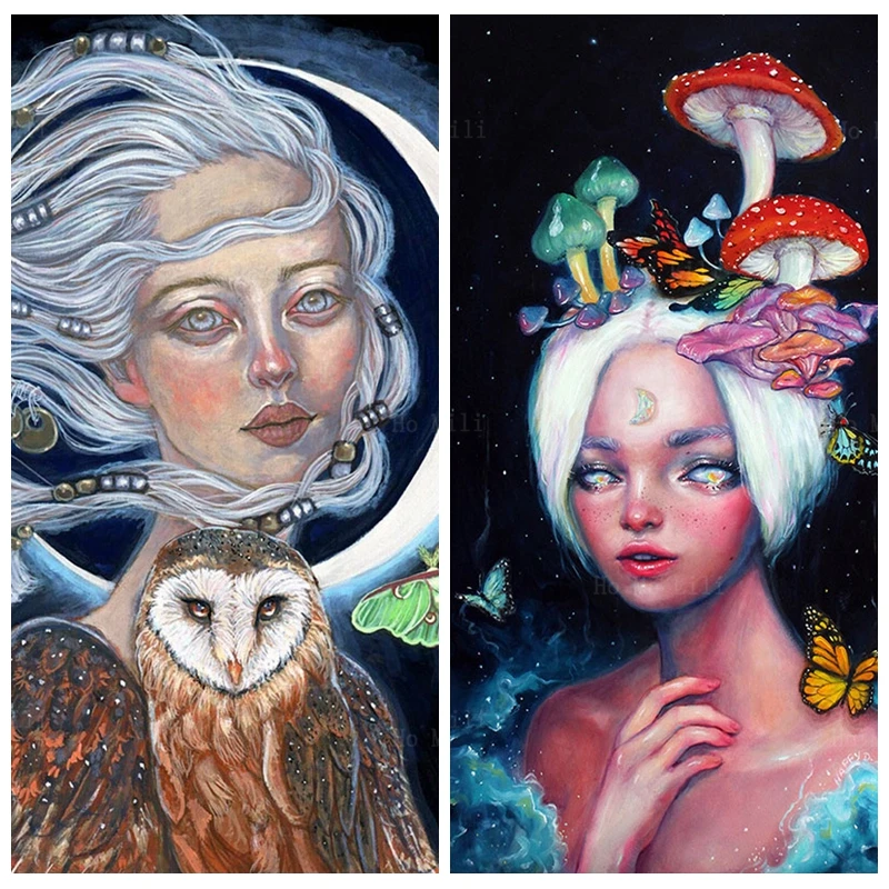 Greek Moon Goddess Witch Wife Pagan Owl Moth Psychedelic Mushroom Canvas Wall Art By Ho Me Lili For Livingroom Decor
Greek Moon Goddess Witch Wife Pagan Owl Moth Psychedelic Mushroom Canvas Wall Art By Ho Me Lili For Livingroom Decor