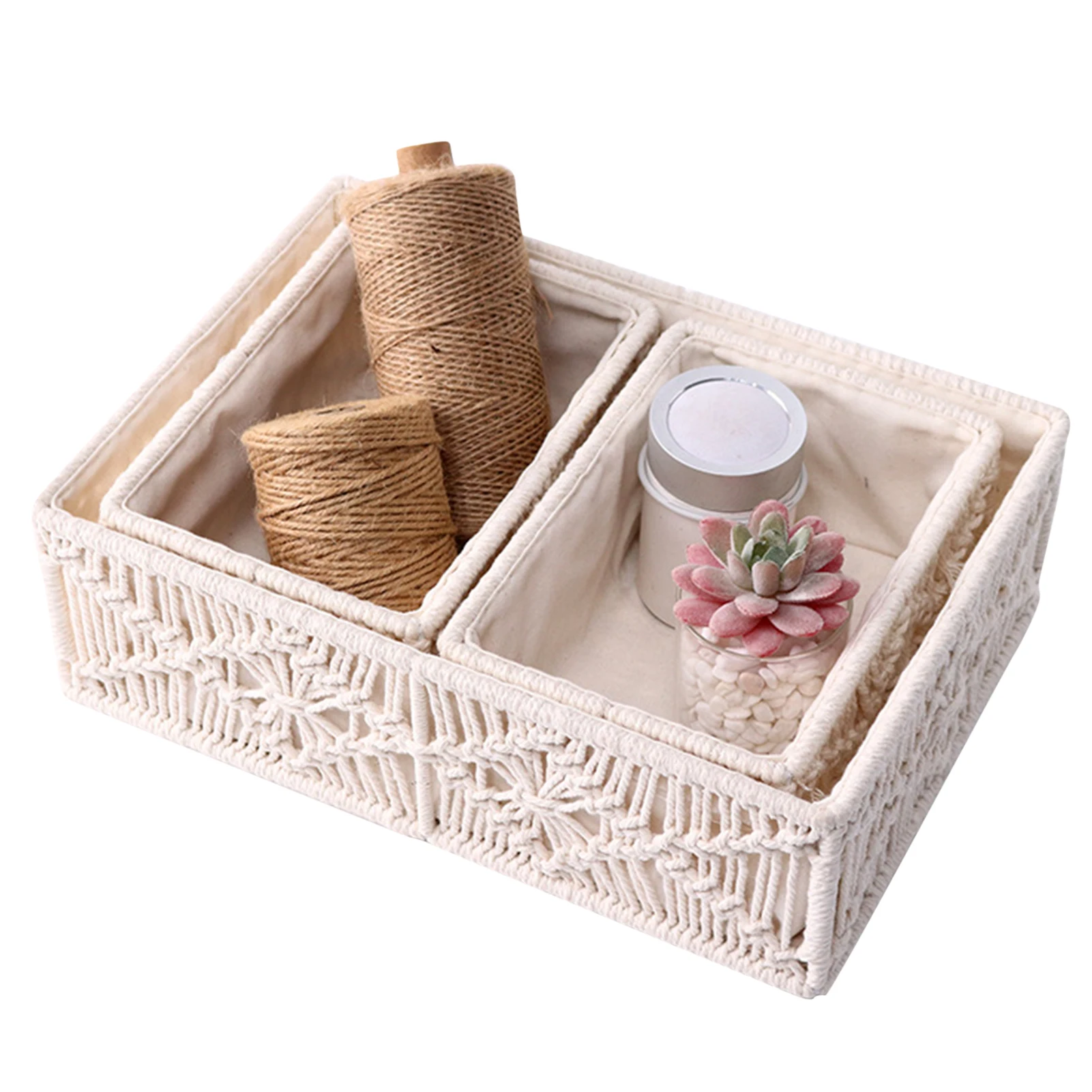 Boho Handmade Woven Box For Furniture Storage Basket Multipurpose Flower Fruit Tissue Storage Cotton Rope Weaving Storage 2022
Boho Handmade Woven Box For Furniture Storage Basket Multipurpose Flower Fruit Tissue Storage Cotton Rope Weaving Storage 2022
