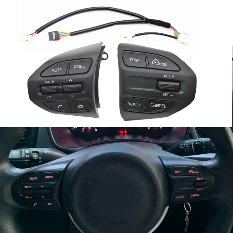 Steering Wheel Buttons Bluetooth Phone Cruise Control Volume Switch for KIA K2 RIO 2017 2018 Accessories
Steering Wheel Buttons Bluetooth Phone Cruise Control Volume Switch for KIA K2 RIO 2017 2018 Accessories