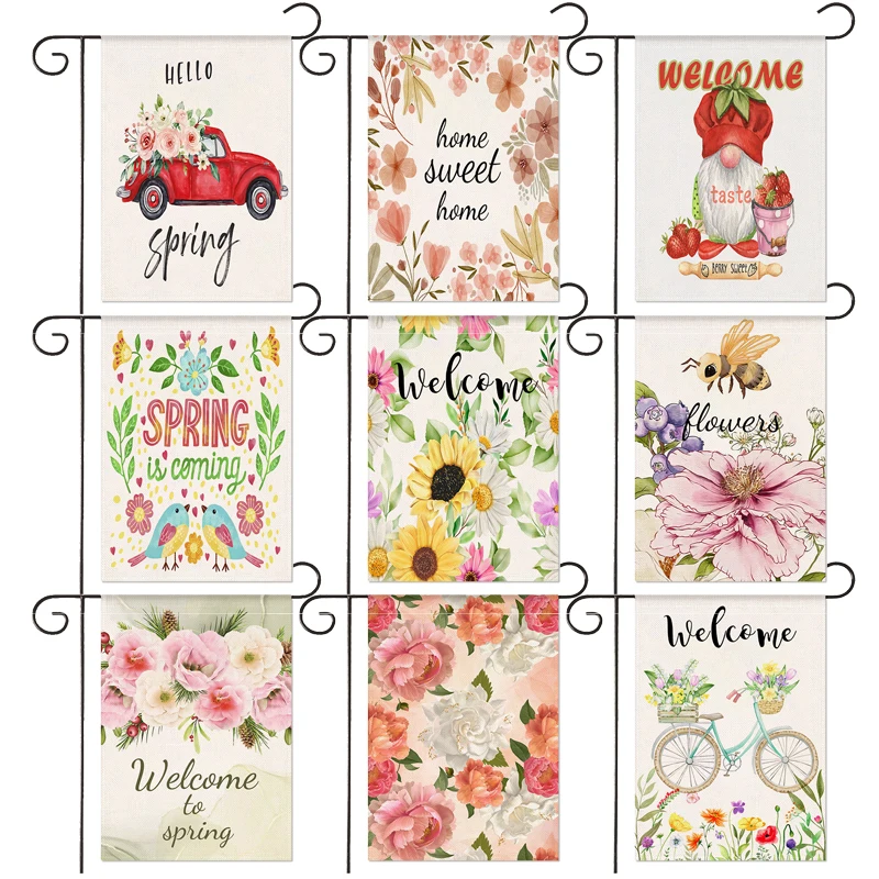 New Garden Flag Welcome Spring Sunflowers Outside Linen Decoration Banner Decor Floral 30*45CM(11.81IN*17.71IN)
New Garden Flag Welcome Spring Sunflowers Outside Linen Decoration Banner Decor Floral 30*45CM(11.81IN*17.71IN)