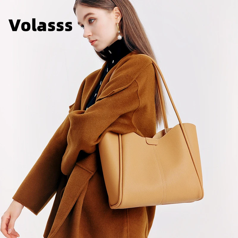 Volasss New Fashion Large Capacity Women Bag Leather High Quality One Shoulder Bags Casual Split Solid Colour Handbag Female
Volasss New Fashion Large Capacity Women Bag Leather High Quality One Shoulder Bags Casual Split Solid Colour Handbag Female