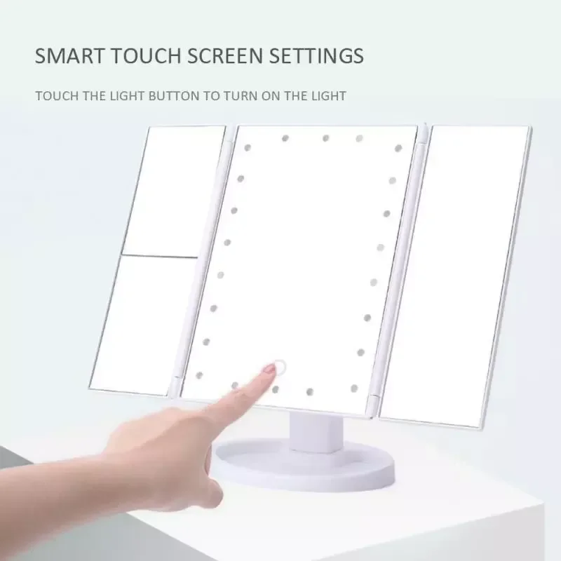 LED Makeup Mirror With Light Folding Adjustable Table Desktop Touch Screen 1X/2X/3X Magnifying Vanity Mirror Room Decor
LED Makeup Mirror With Light Folding Adjustable Table Desktop Touch Screen 1X/2X/3X Magnifying Vanity Mirror Room Decor