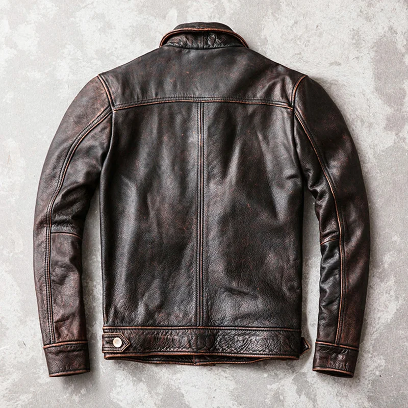 Autumn Spring Jacket Men Clothing Vintage Mens Real Leather Jackets Short Pure Cowhide Coat Tide Chaquetas Hombre
Autumn Spring Jacket Men Clothing Vintage Mens Real Leather Jackets Short Pure Cowhide Coat Tide Chaquetas Hombre