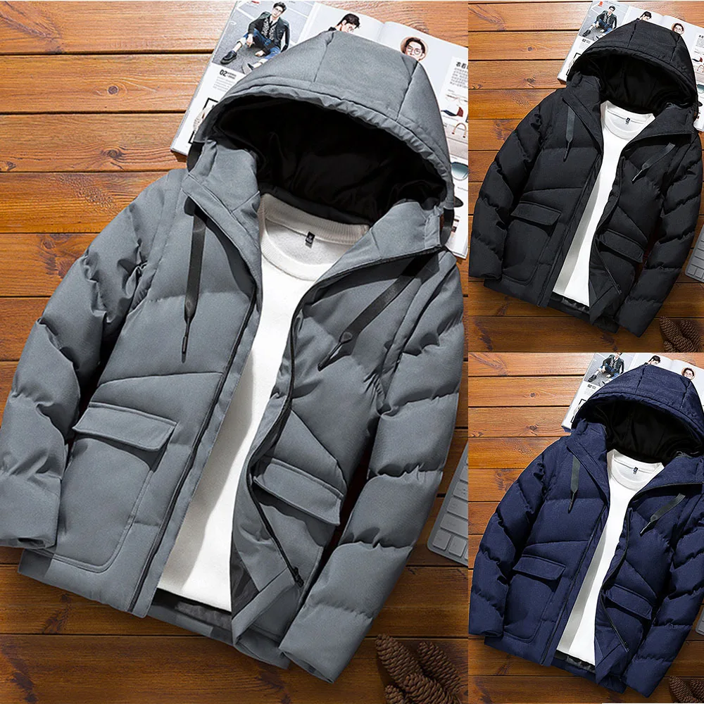 Winter Warm Mens Jacket Long Padded Men Parkas Men Jackets Warm Zipper Hooded Puffer Coat Parka Quilted Windproof Outwears
Winter Warm Mens Jacket Long Padded Men Parkas Men Jackets Warm Zipper Hooded Puffer Coat Parka Quilted Windproof Outwears