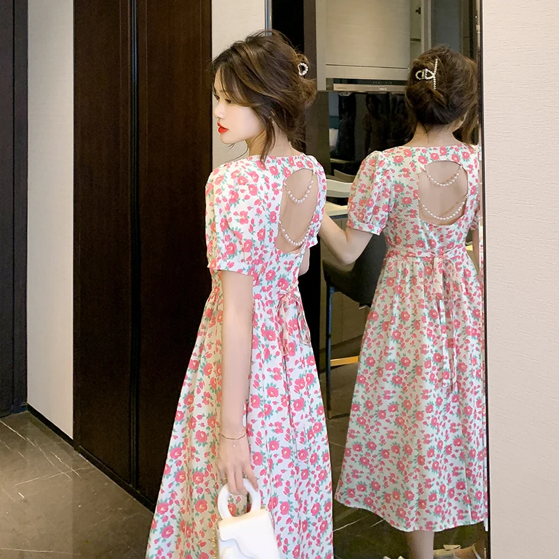 Женское винтажное платье во французском стиле, летнее розовое платье с цветочным принтом, открытой спиной и поясом с высокой талией, Прямая ...
Женское винтажное платье во французском стиле, летнее розовое платье с цветочным принтом, открытой спиной и поясом с высокой талией, Прямая ...