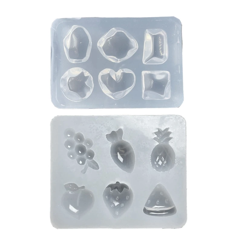 D0LC 2Pieces Fruit Gemstone Silicone Mold for Resin Epoxy Jewelry Making Cake Decoration Cupcake Topper Polymer Clay Craft
D0LC 2Pieces Fruit Gemstone Silicone Mold for Resin Epoxy Jewelry Making Cake Decoration Cupcake Topper Polymer Clay Craft
