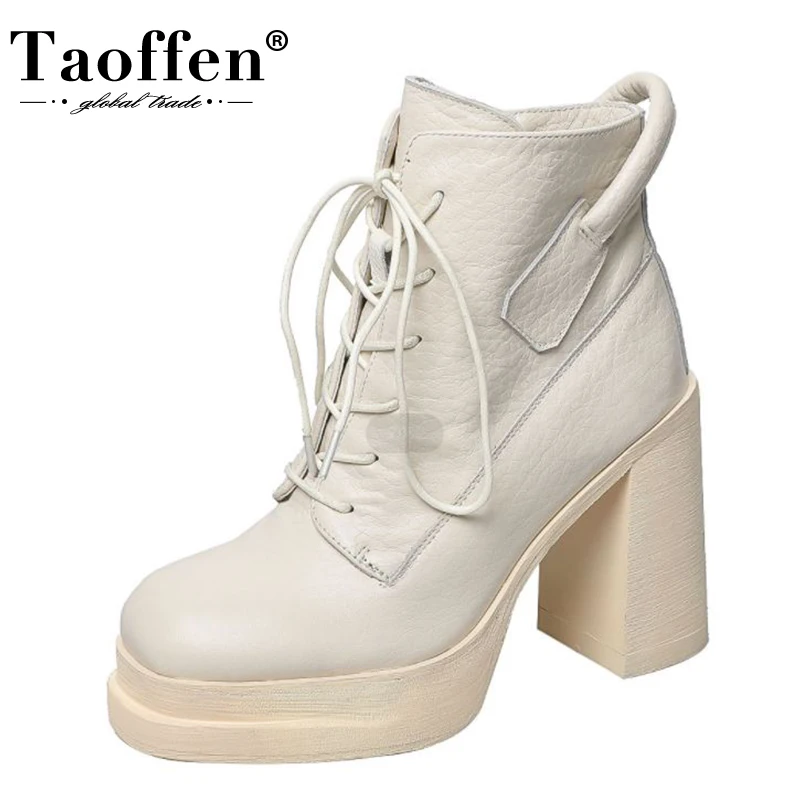Taoffen Size 33-43 2022 New Women Short Boots Real Leather High Heels Winter Women'S Shoes Club Ankle Boot Ladies Footwear
Taoffen Size 33-43 2022 New Women Short Boots Real Leather High Heels Winter Women'S Shoes Club Ankle Boot Ladies Footwear