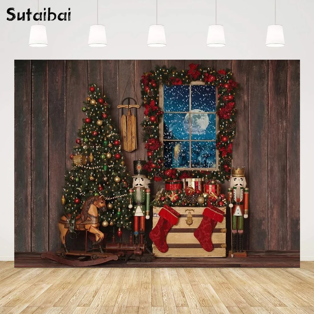 Christmas Backdrop for Photo Studio Christmas Tree Rustic Wooden Window Moon Child Birthday Cake Smash Party Photo Background
Christmas Backdrop for Photo Studio Christmas Tree Rustic Wooden Window Moon Child Birthday Cake Smash Party Photo Background