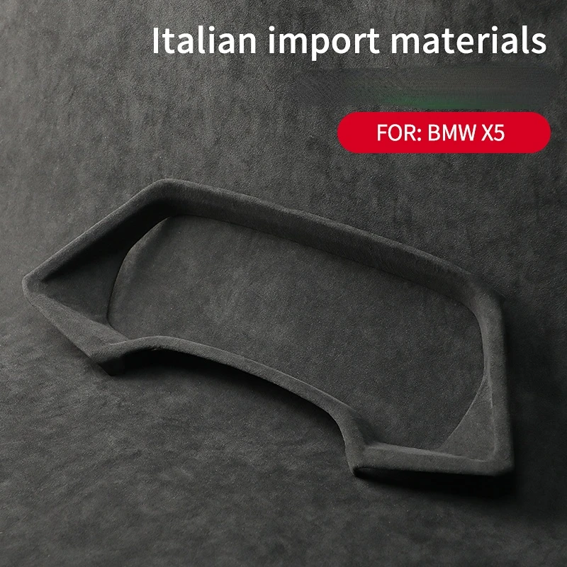 

Italy Super Suede Cover For BMW X5 X6 G05 G06 G07 Car Speedometer Dashboard Trim Frame Flannel Decoration Internal Accessories