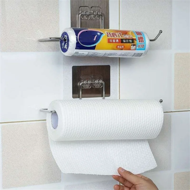 2PC Punch-free Stainless Steel Paper Towel Storage Rack Non-woven Fabric Hanger Kitchen Strong and Seamless Nail-free Rag Hanger
2PC Punch-free Stainless Steel Paper Towel Storage Rack Non-woven Fabric Hanger Kitchen Strong and Seamless Nail-free Rag Hanger