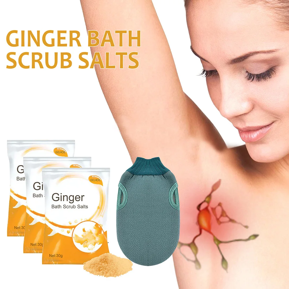 

30 Ginger Lymphatic Bath Salt Body Massage Bath Scrub Salts Lymphatic Swelling Relief Dredge Pores Skin Exfoliating Body Care