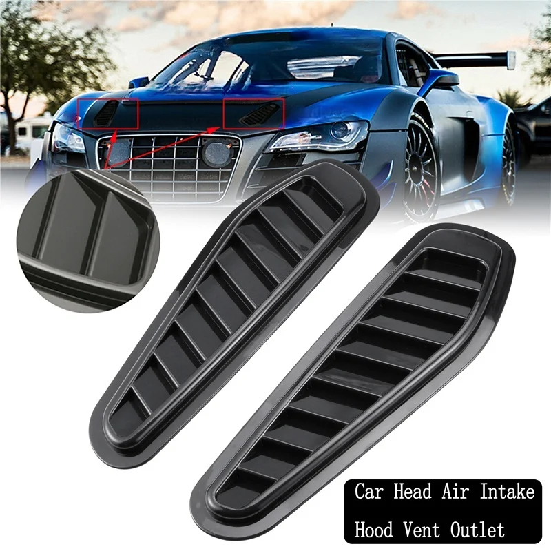 1 Pair Universal Car Head Air Intake Hood Vent Outlet Flow Vent Trim Louver Flow Spoiler Automobile Styling Decor Turbo Bonnet
1 Pair Universal Car Head Air Intake Hood Vent Outlet Flow Vent Trim Louver Flow Spoiler Automobile Styling Decor Turbo Bonnet
