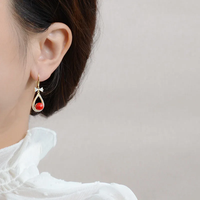 2023Korean Red bead earrings fashion jewelry rhinestone earrings personality earrings women's jewelry
2023Korean Red bead earrings fashion jewelry rhinestone earrings personality earrings women's jewelry