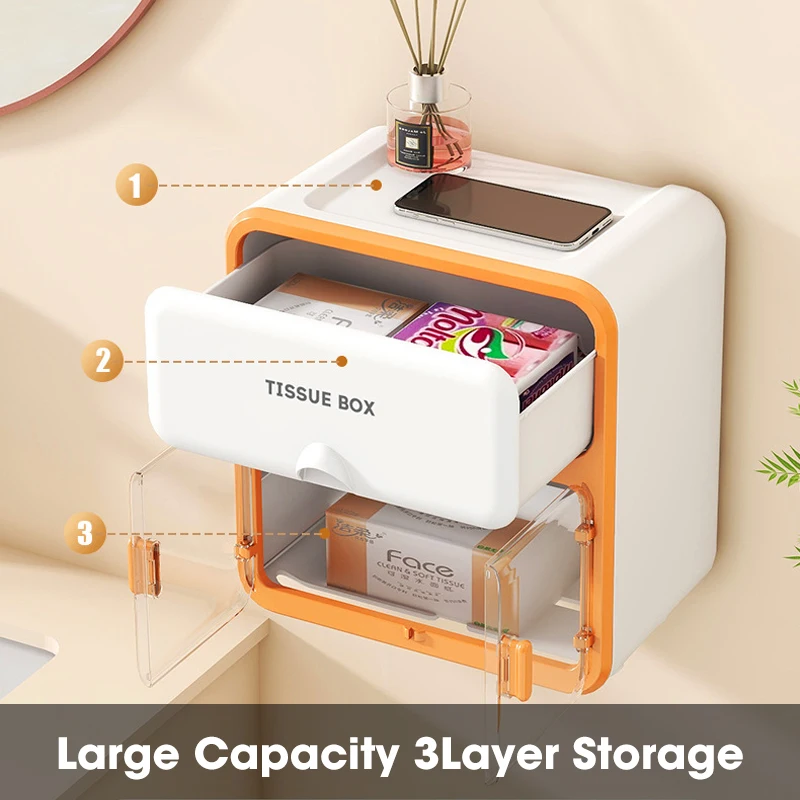 Wall Mounted Bathroom Tissue Box Toilet Paper Holder Roll Paper Storage Box Double Layer Organizer Bathroom Accessories
Wall Mounted Bathroom Tissue Box Toilet Paper Holder Roll Paper Storage Box Double Layer Organizer Bathroom Accessories