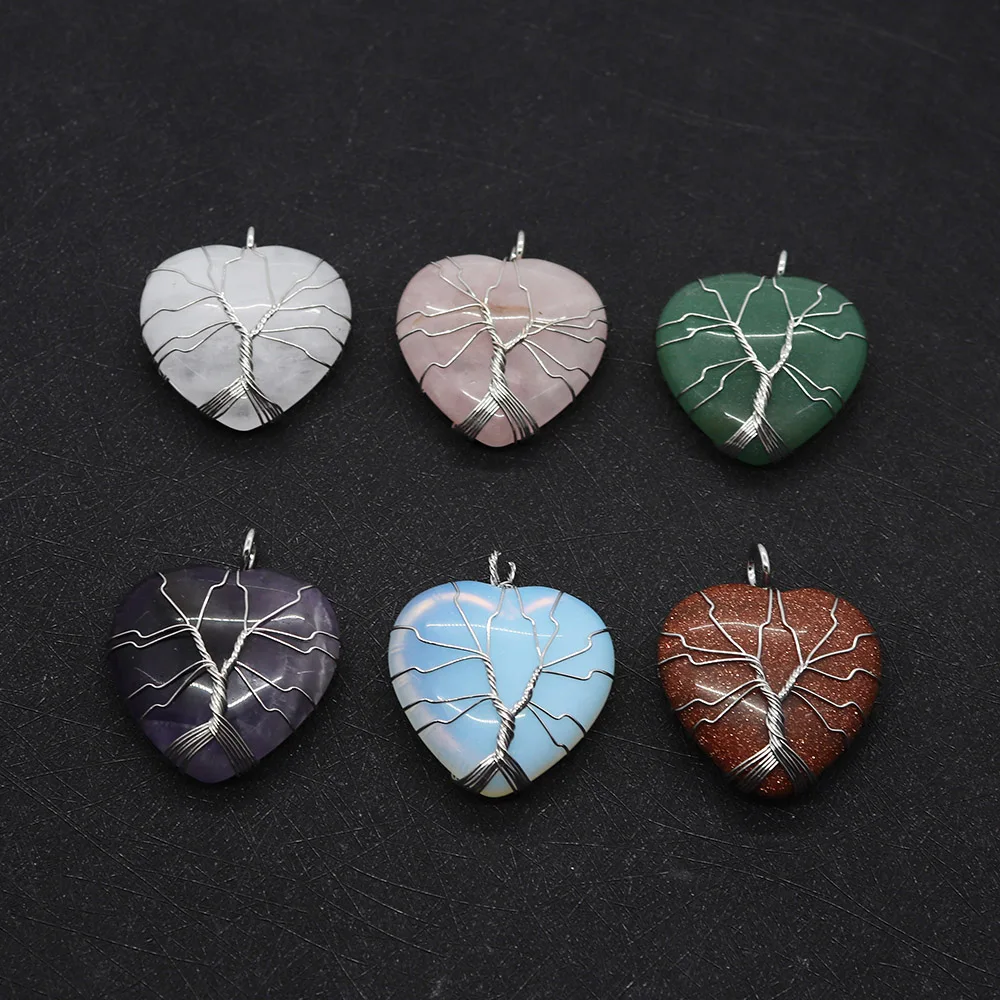 Natural Stone Peach Heart-shaped Winding Tree-shaped Crystal Pendant Healing Stone Necklace Making Spiritual Women's Pendant
Natural Stone Peach Heart-shaped Winding Tree-shaped Crystal Pendant Healing Stone Necklace Making Spiritual Women's Pendant